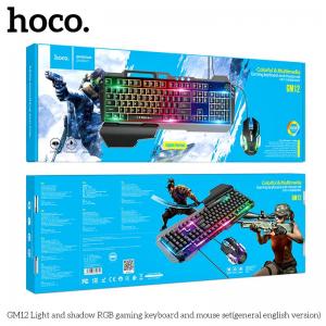 Bộ Bàn Phím Chuột Gaming Hoco GM12 có led RGB
