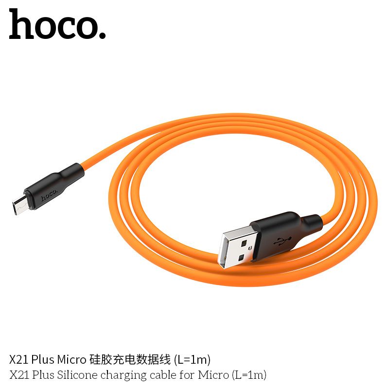 Cáp sạc nhanh Micro Hoco X21 Plus 2m