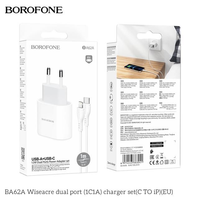 Bộ Sạc iP Borofone BA62A 12w