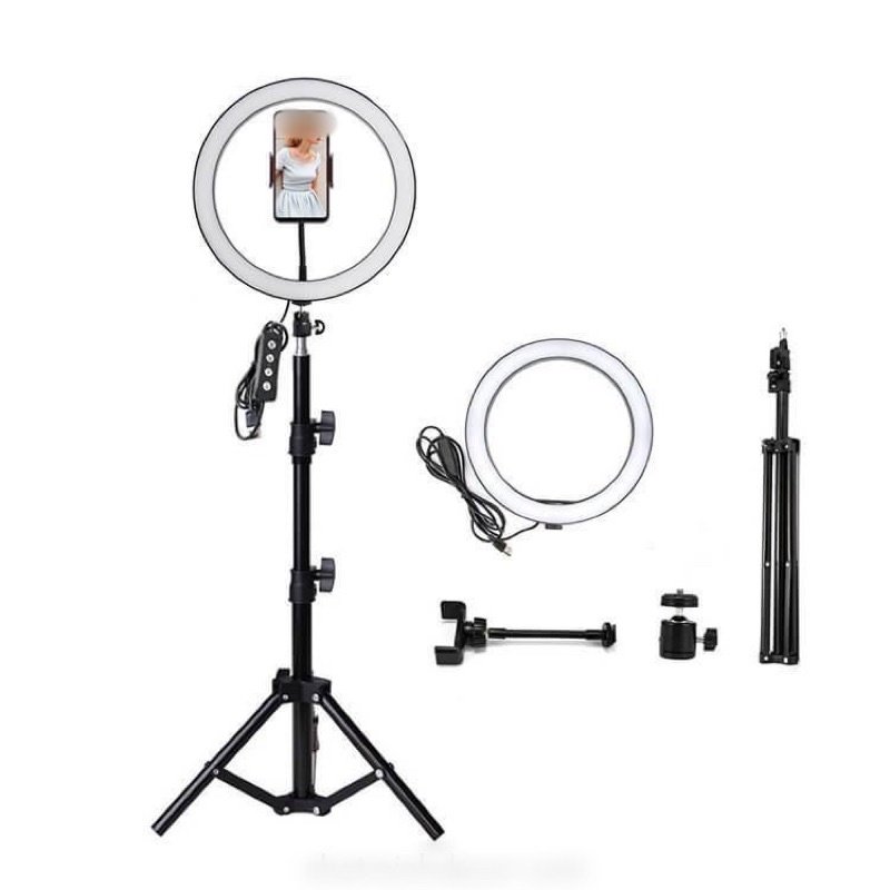Đèn livestream 26cm hỗ trợ bán sỉ quay chụp make up Den 26cm