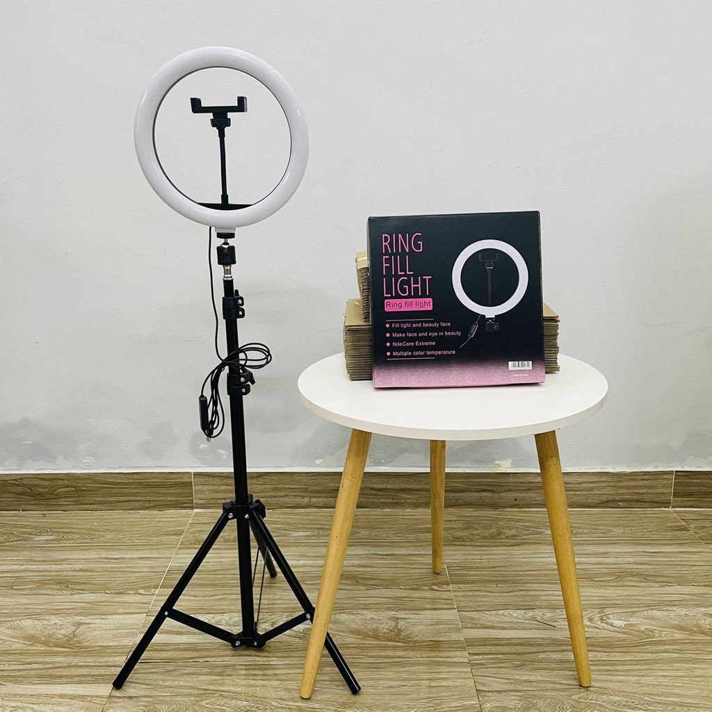 Đèn livestream 26cm chính hãng Den 26cm ánh sáng chỉnh đa chế độ