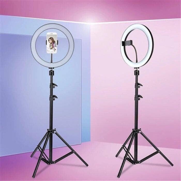 Đèn livestream không thương hiệu 26cm chân cao 2m, tháo lắp dễ dàng