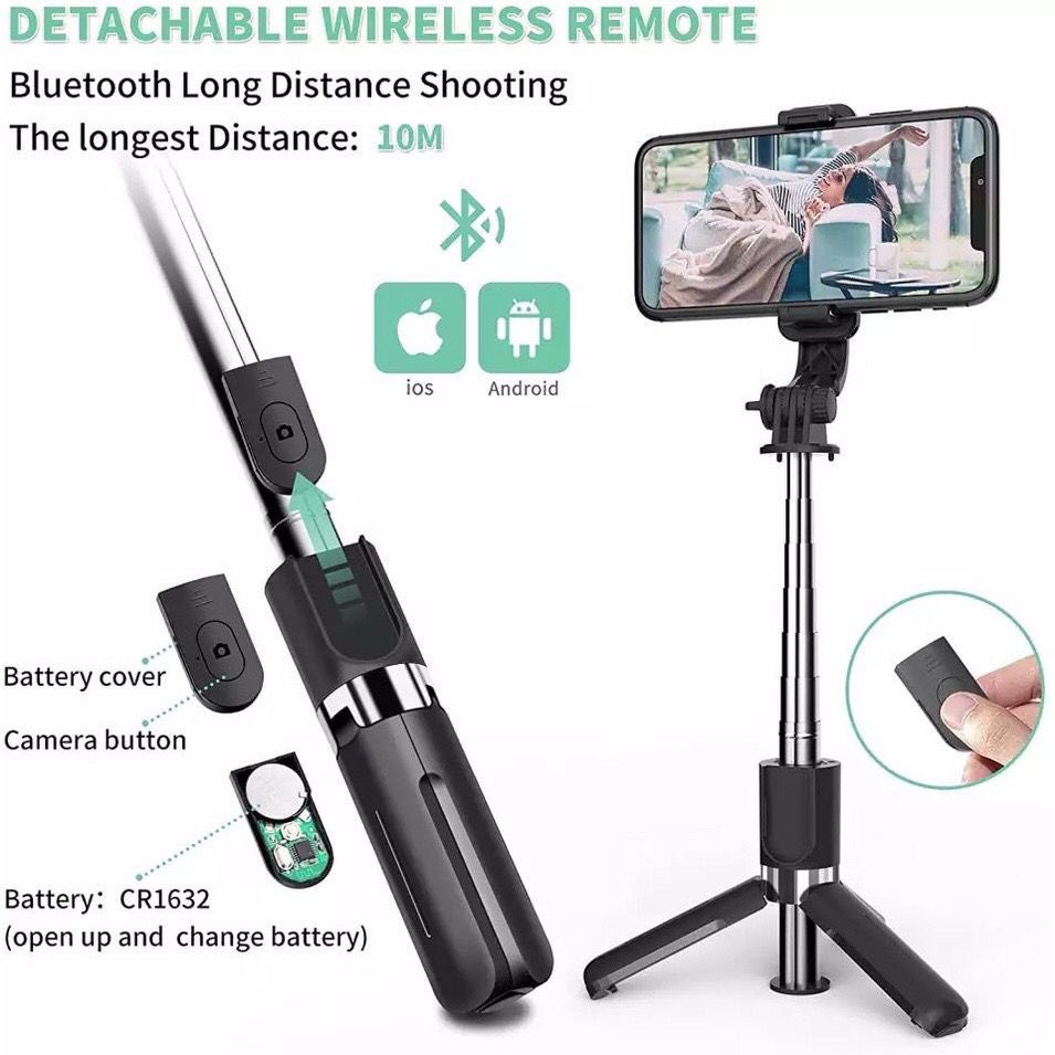 bán buôn Gậy Chụp Ảnh Tự Sướng Bluetooth 3 Chân Đa Năng Q07