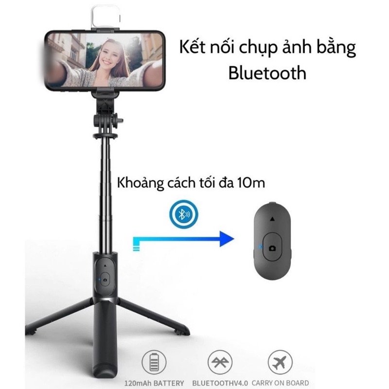 Gậy tự sướng Remax Q07s quay dọc xoay 360 độ, giá buôn cạnh tranh