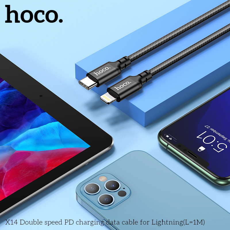 Cáp Type-C to iP Hoco X14 20w 1m giá tốt