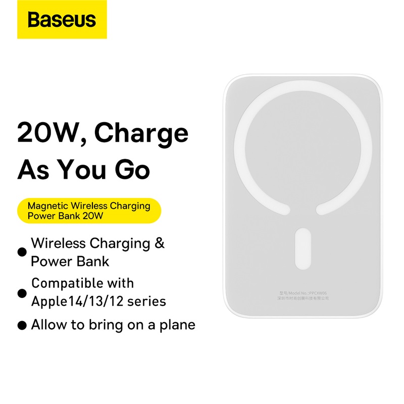 Sạc dự phòng không dây Baseus PPCX020002 chính hãng 6000mAh giá sỉ