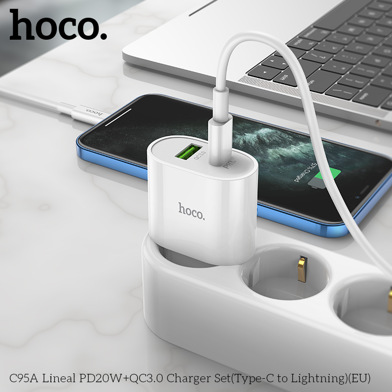 Bộ Sạc Type-C to iP Hoco C95A 20w giá tốt