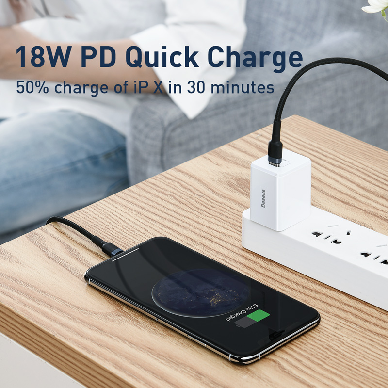 Cáp Type-C to iP Baseus CATLKLF-G1 20w