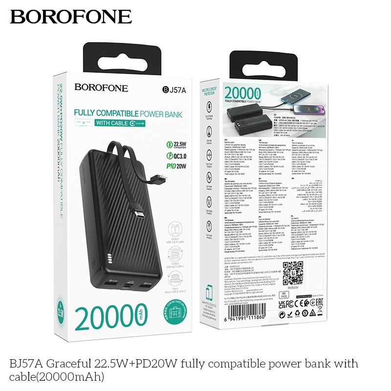 bán buôn Sạc Dự Phòng Borofone BJ57A 20000mAh