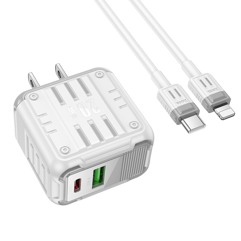 Cục sạc Hoco C135 iP bán buôn, chuẩn US, an toàn cháy nổ