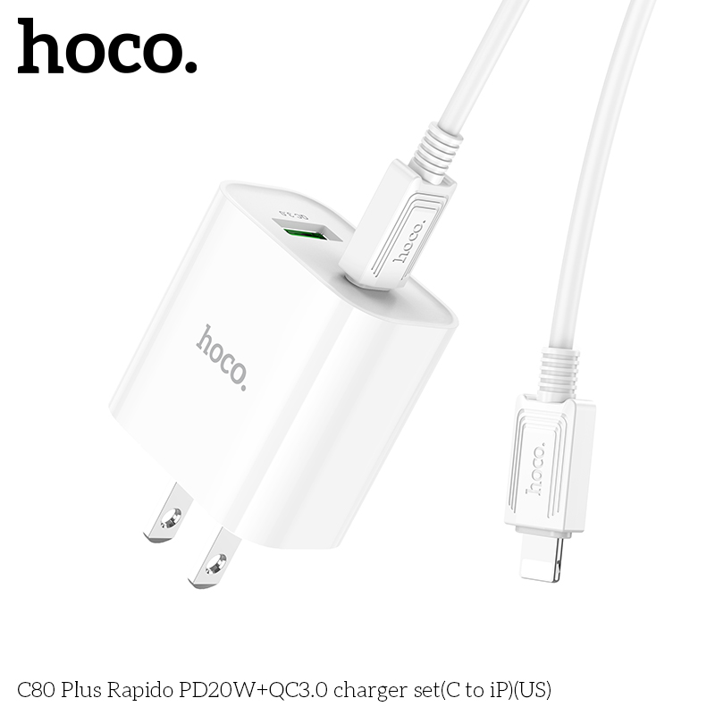 bán sỉ Bộ Sạc Type-C to iP Hoco C80 Plus