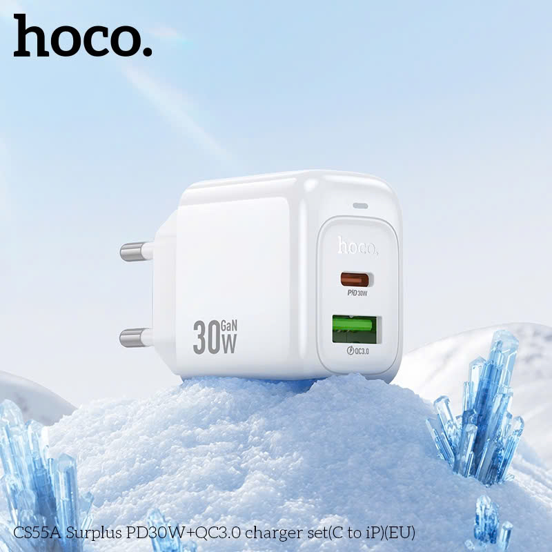 Bộ Sạc Type-C to iP Hoco CS55A 30w giá sỉ