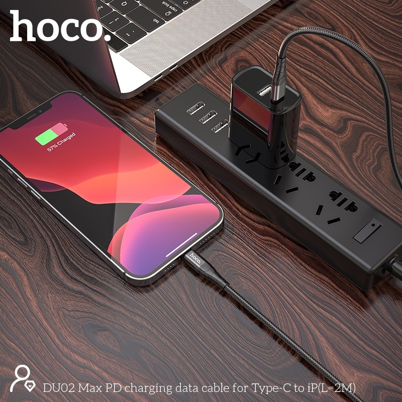 bán buôn Cáp Type-C to iP Hoco DU02 2M 20w