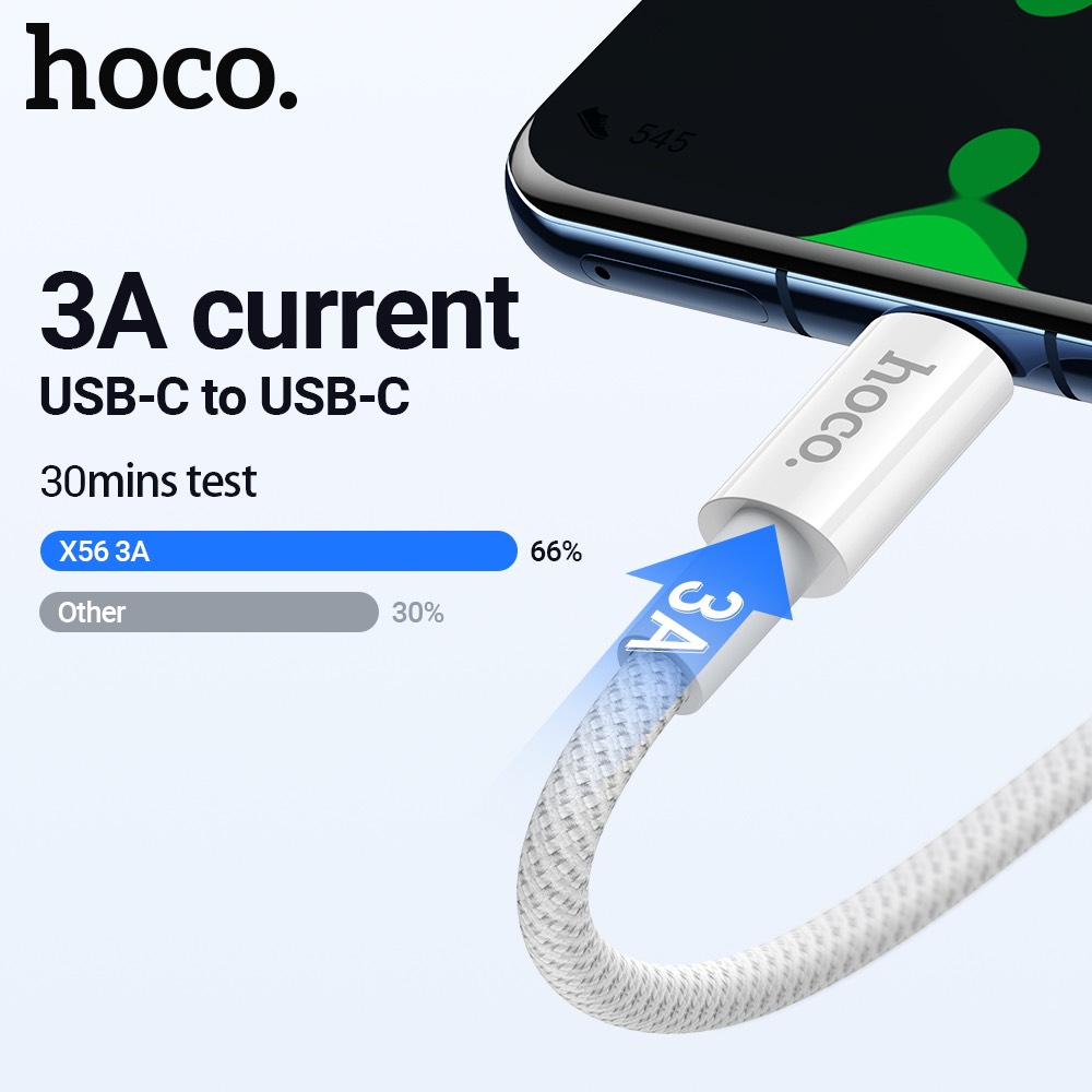 Cáp Type-C to Type-C Hoco X56 60w