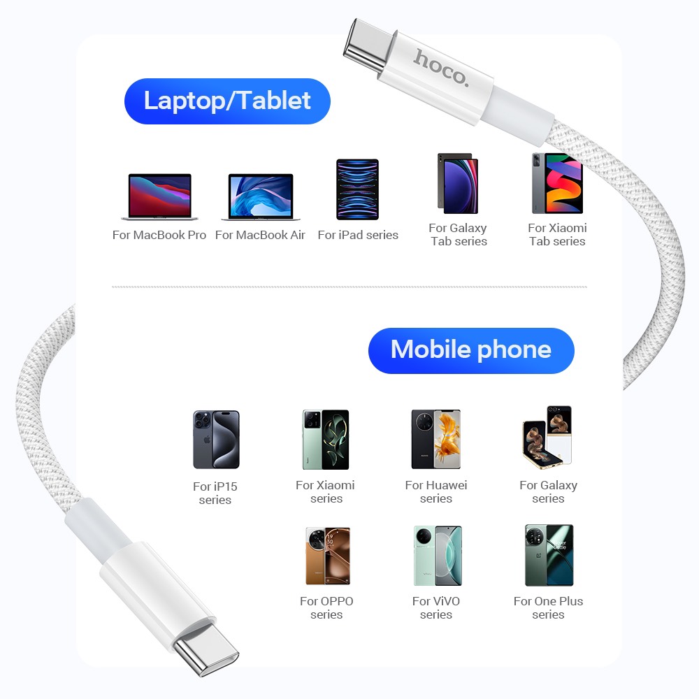 bán sỉ Cáp Type-C to Type-C Hoco X56 60w