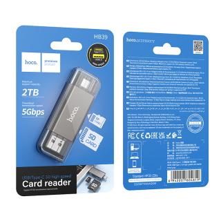 Đầu Đọc Thẻ Hoco HB39 USB/Type-C 3.0