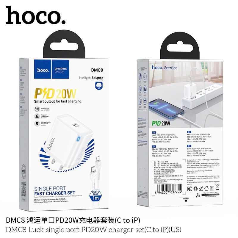 Bộ Sạc Type-C to iP Hoco DMC8 20w