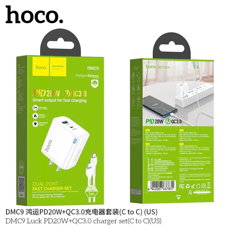 Bộ Sạc Type-C to Type-C Hoco DMC9 20w