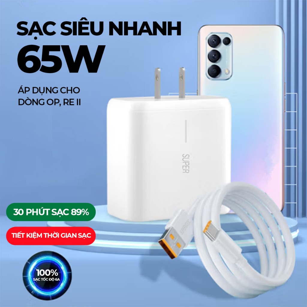 Bộ Sạc Type-C Vooc OP MaxiTech 65w