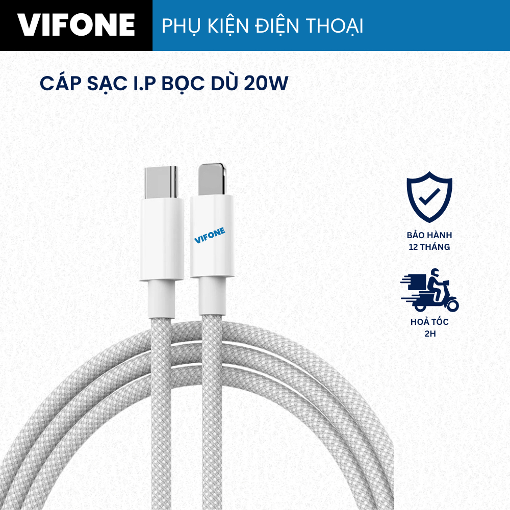 bán buôn Cáp Sạc Type-C to iP MaxiTech 20w - Bọc Dù