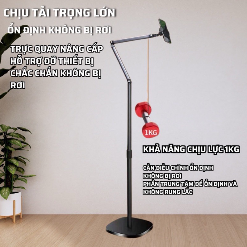 bán sỉ Giá đỡ điện thoại L01 giá đỡ cây treo trên sàn bằng kim loại cao 1,6m để xem phim quay hình video chụp ảnh livestream