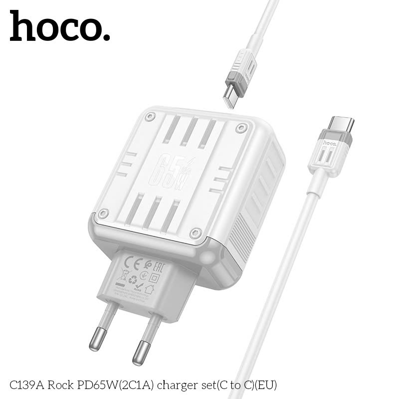 Bộ Sạc Type-C to Type-C Hoco C139A 65w