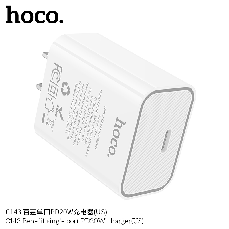 Củ sạc nhanh Hoco C143 PD QC chính hãng giá tốt