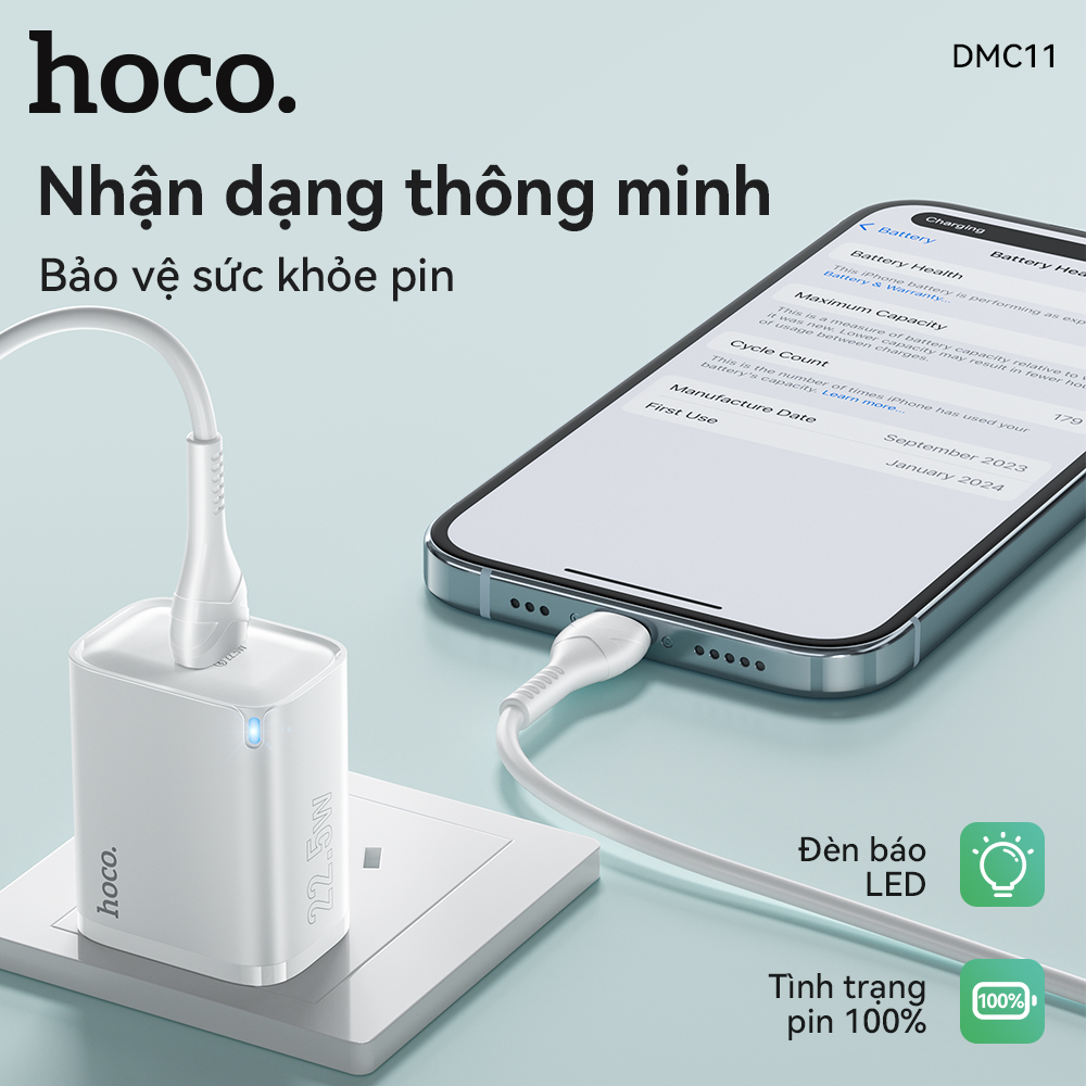 bán buôn Bộ Sạc Nhanh Micro Hoco DMC11 22.5w