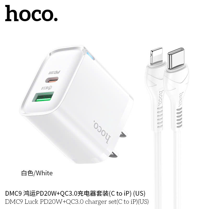 Bộ Sạc Type-C to iP Hoco DMC9 20w