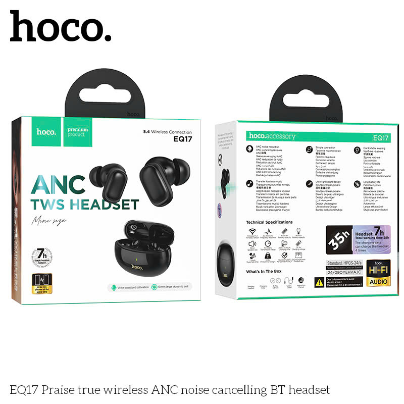 Tai Nghe Bluetooth Hoco EQ17 ANC nghe nhạc 7h