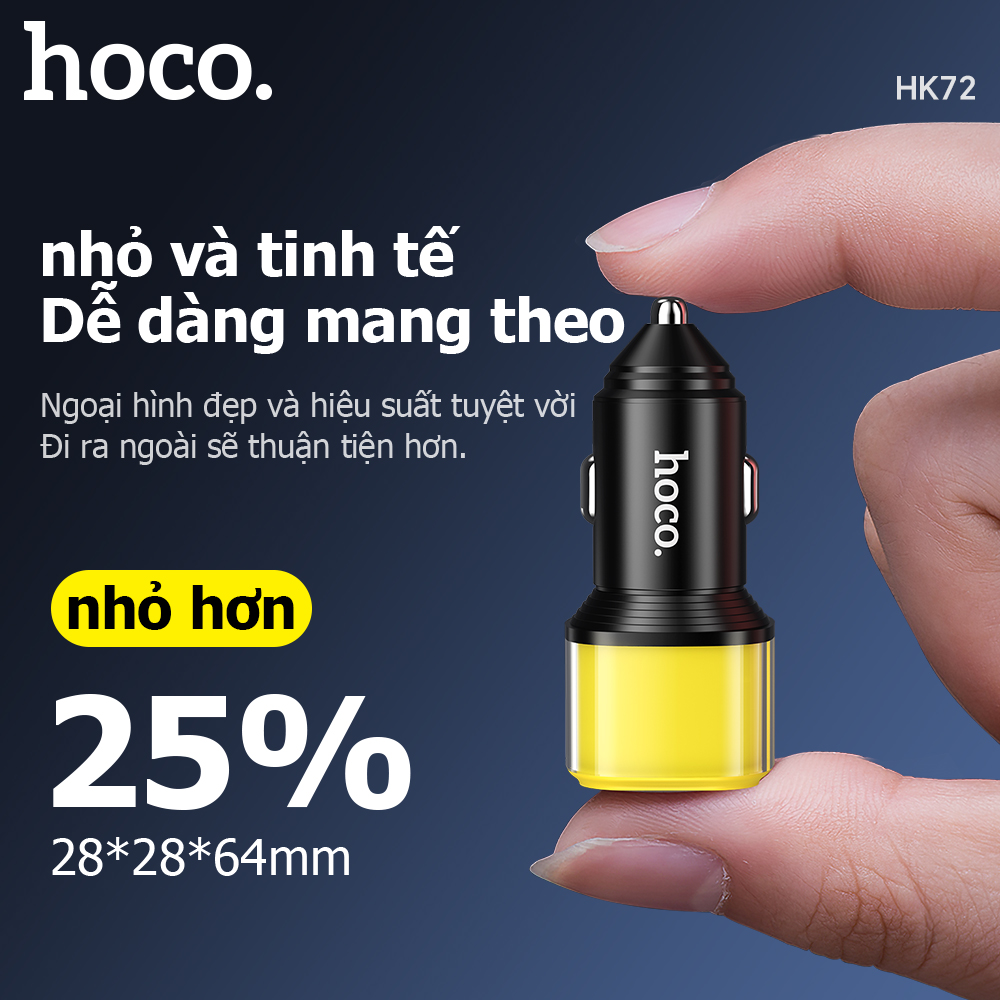 bán sỉ Tẩu Sạc Ô Tô Hoco HK72 60w