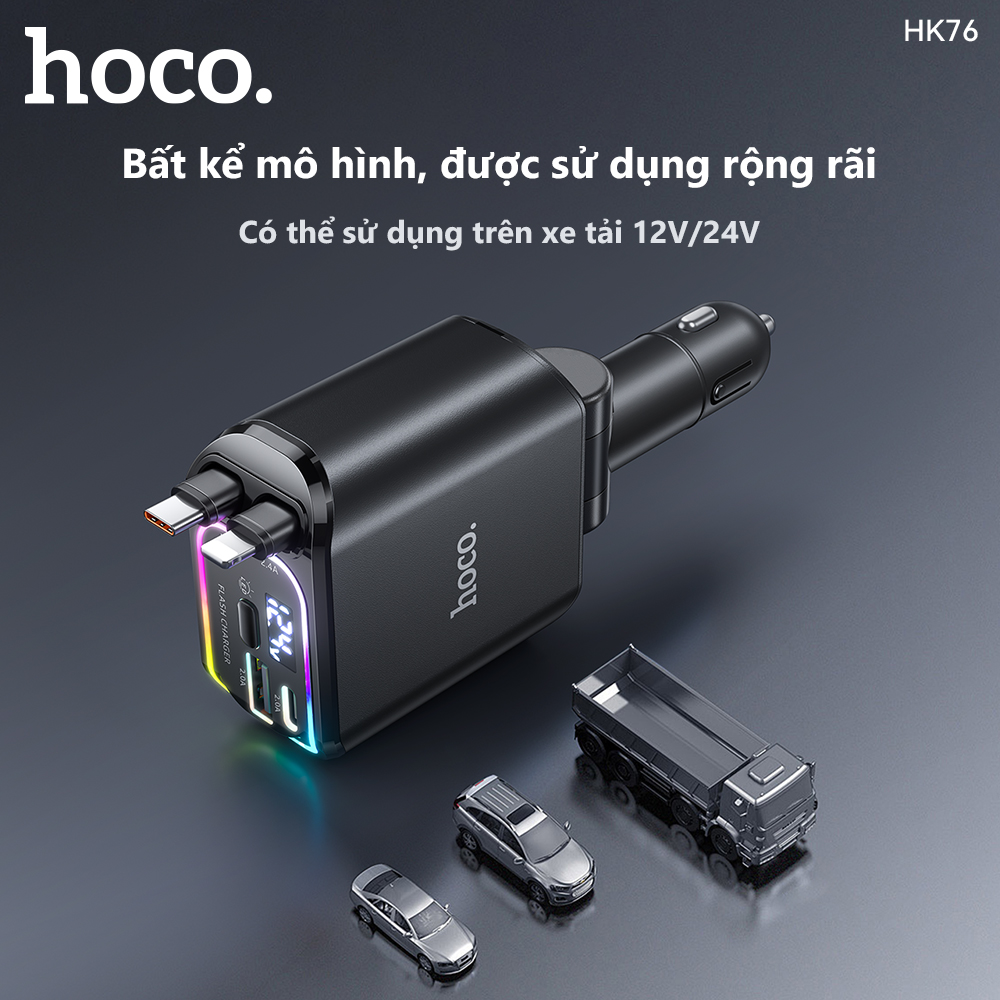 Tẩu Sạc Ô Tô Hoco HK76 4in1 80w giá tốt