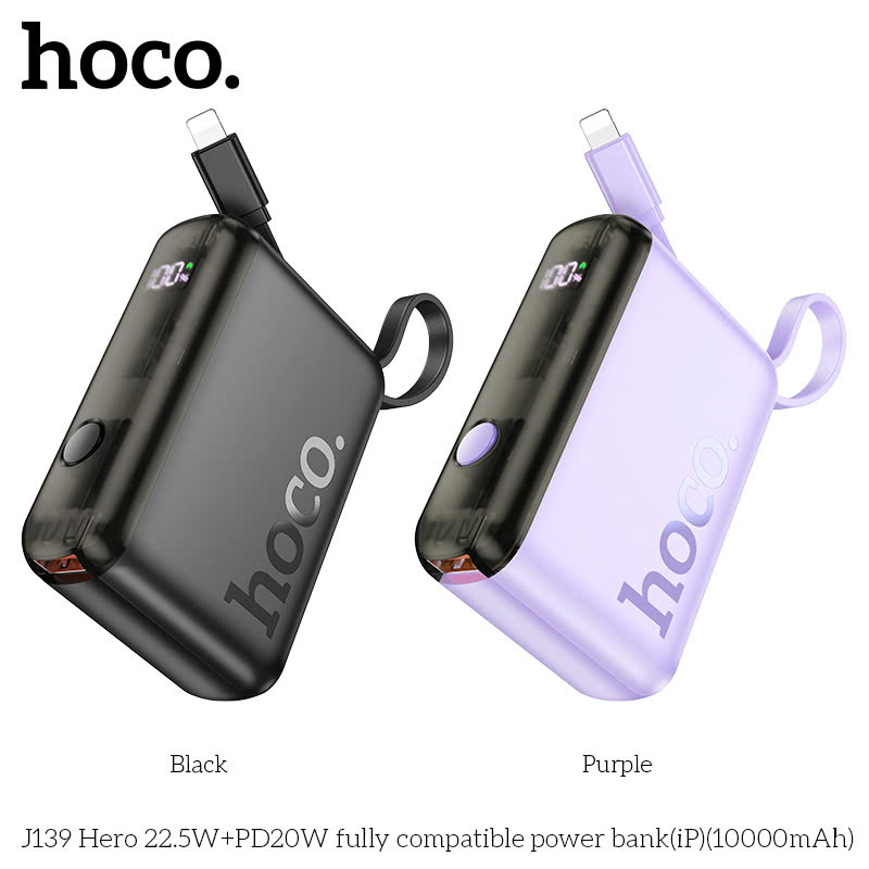 Sạc Dự Phòng Hoco J139 kèm dây iP 10000mAh