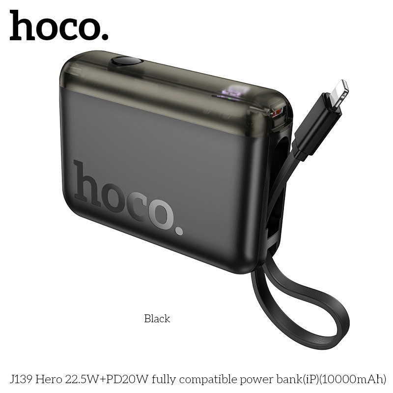 Sạc Dự Phòng Hoco J139 kèm dây iP 10000mAh