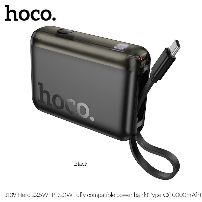 Sạc Dự Phòng Hoco J139 kèm dây Type-C 10000mAh