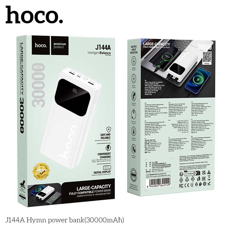 bán buôn Sạc Dự Phòng Hoco J144A 30000mAh