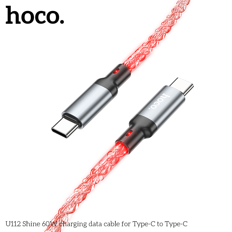 Hoco U112 cáp sạc nhanh Type-C to Type-C hỗ trợ PD 20W