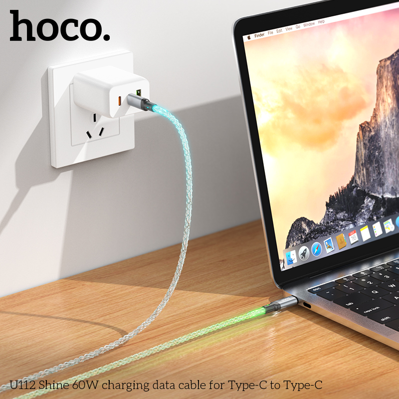 Cáp Hoco U112 Type-C to Type-C 60W, hỗ trợ Apple PD giá tốt