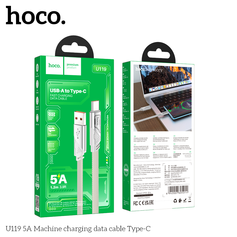 Cáp Sạc Type-C Hoco U119