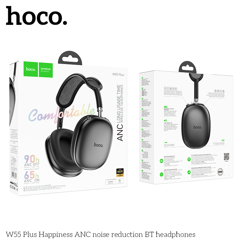 Tai Nghe Bluetooth Hoco W55 Plus ANC nghe nhạc 90h