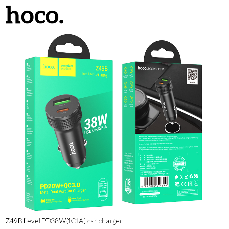 Tẩu Sạc Ô Tô Hoco Z49B 38w giá tốt