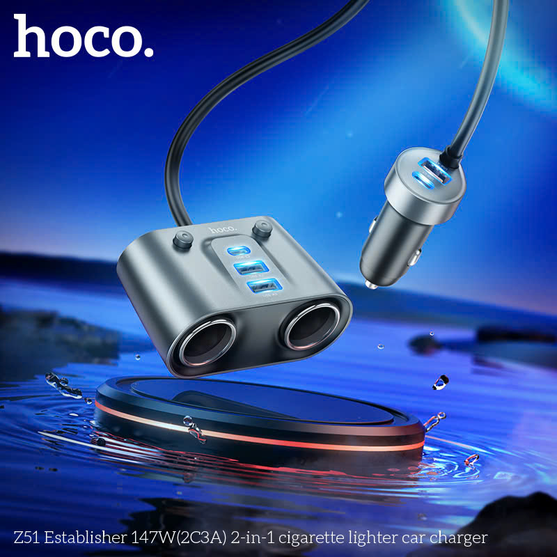 Tẩu Sạc Ô Tô Hoco Z51 147w giá tốt