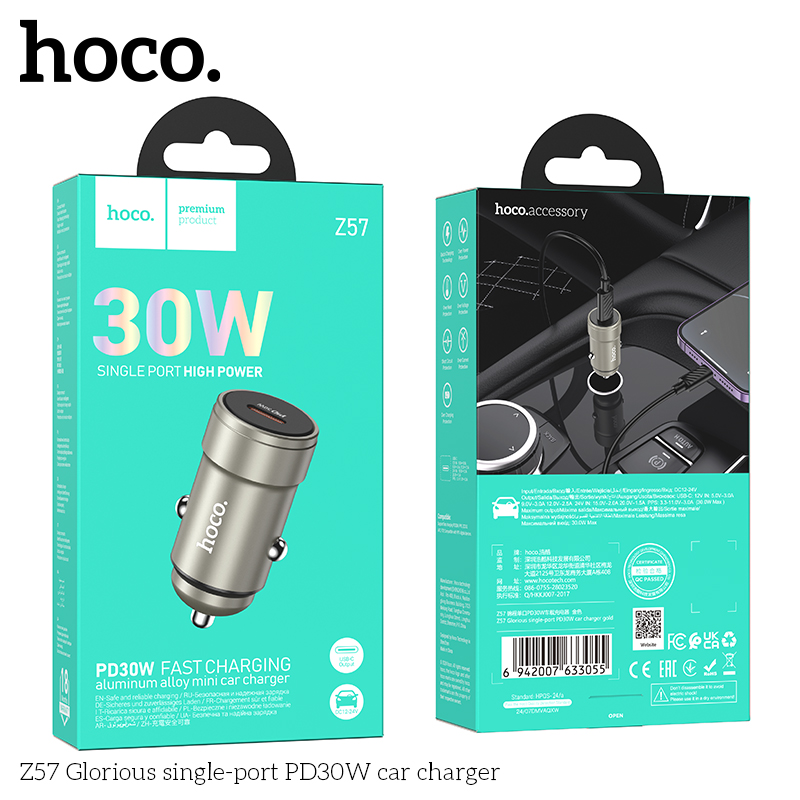 Tẩu Sạc Ô Tô Hoco Z57 30w giá sỉ