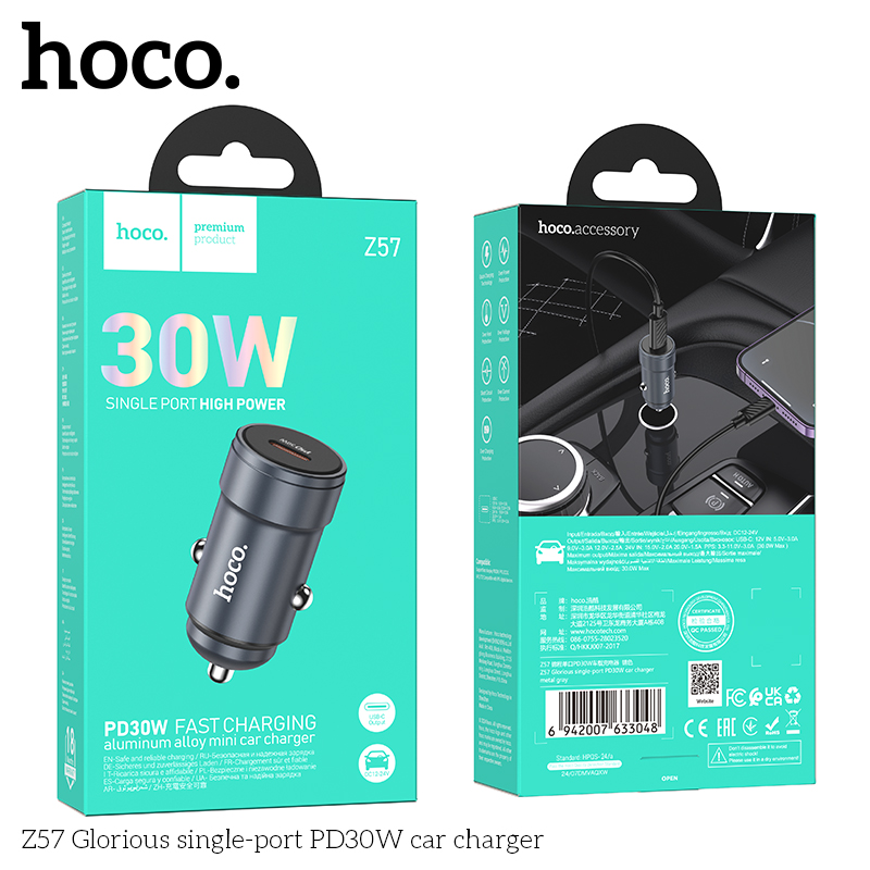 Tẩu Sạc Ô Tô Hoco Z57 30w giá tốt