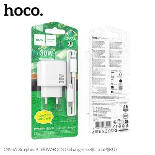 Bộ Sạc Type-C to iP Hoco CS55A 30w