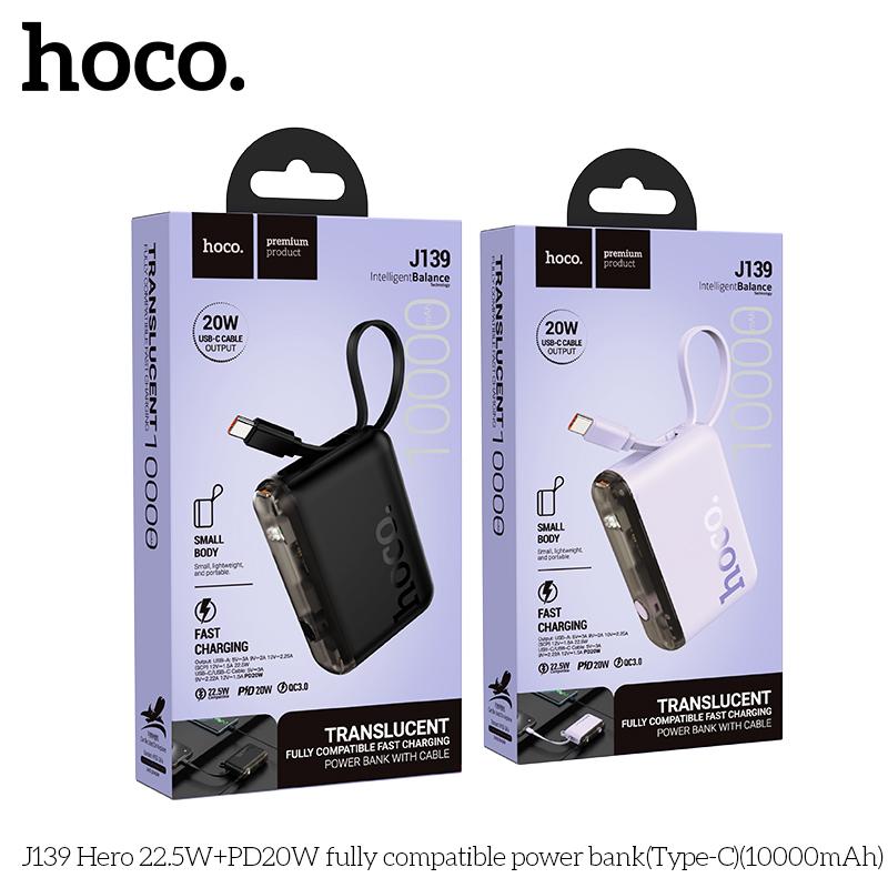 Sạc Dự Phòng Hoco J139 kèm dây Type-C 10000mAh