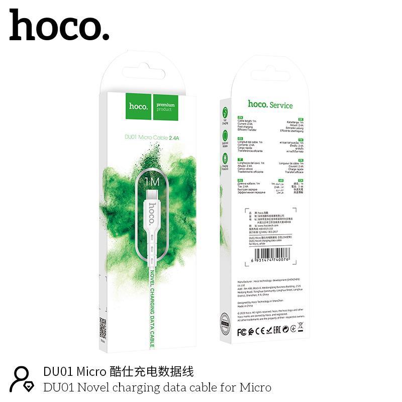 Cáp Sạc Micro Hoco DU01 Dây Chống Rối Bền Bỉ