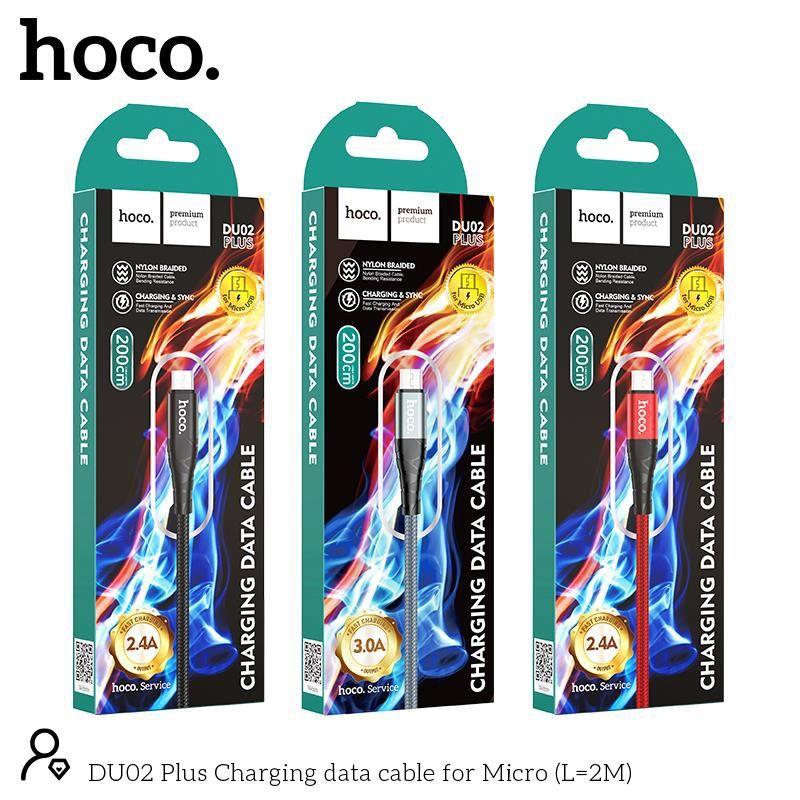 Dây cáp sạc Micro Hoco DU02 dài 2 mét