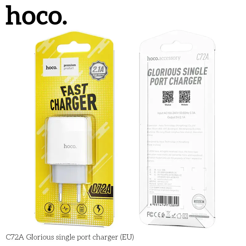 Củ Sạc Hoco C72A Glorious (EU)