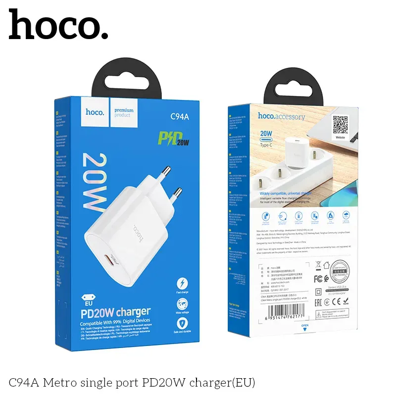 Củ Sạc PD20W Hoco C94A Metro (EU)